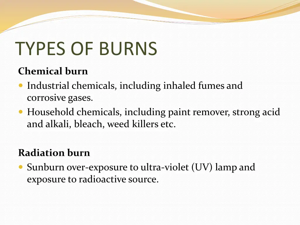 types of burns