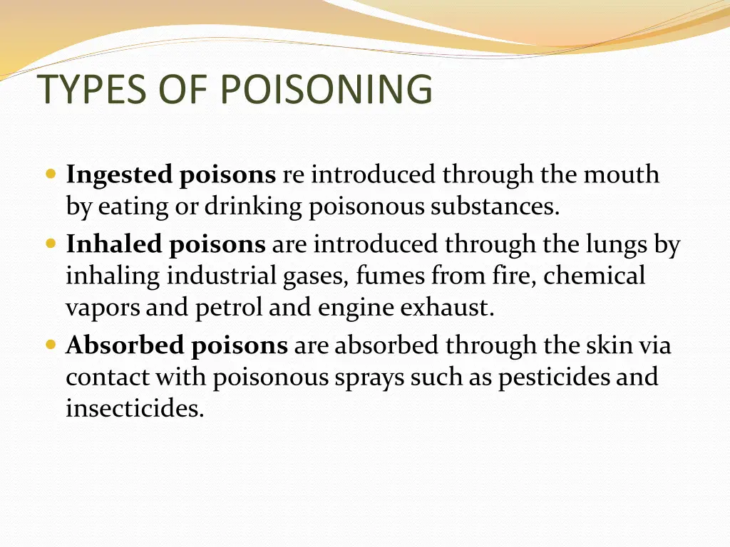 types of poisoning