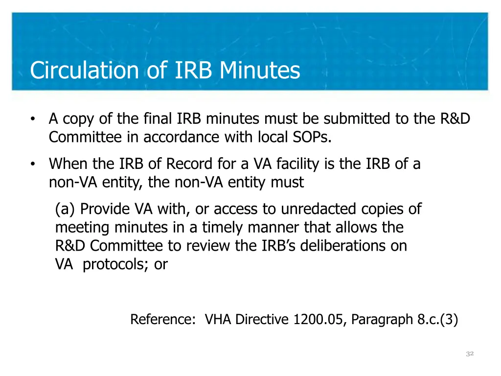 circulation of irb minutes