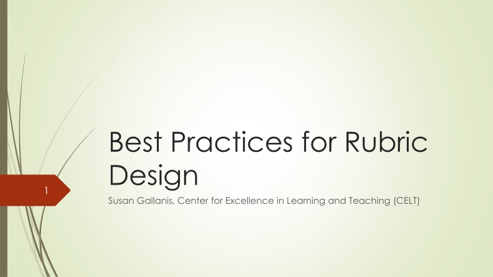 best practices for rubric design susan gallanis