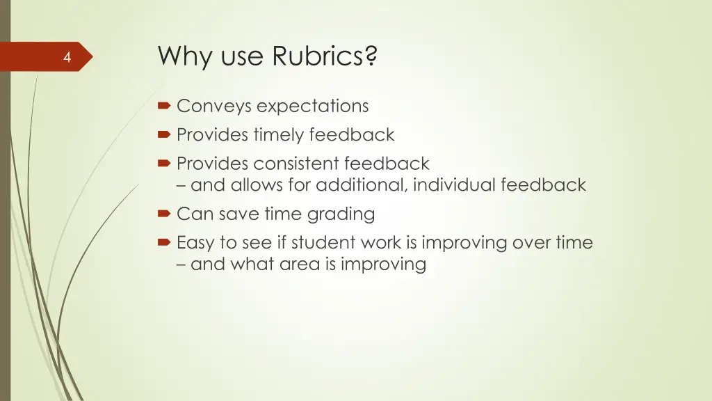 why use rubrics