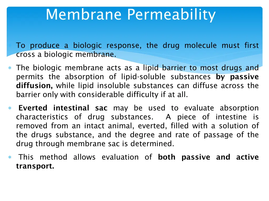 membrane permeability