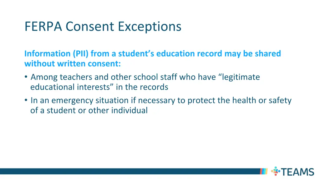 ferpa consent exceptions