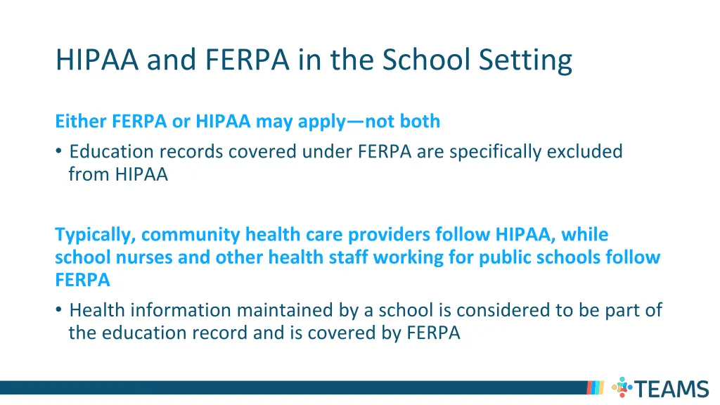 hipaa and ferpa in the school setting