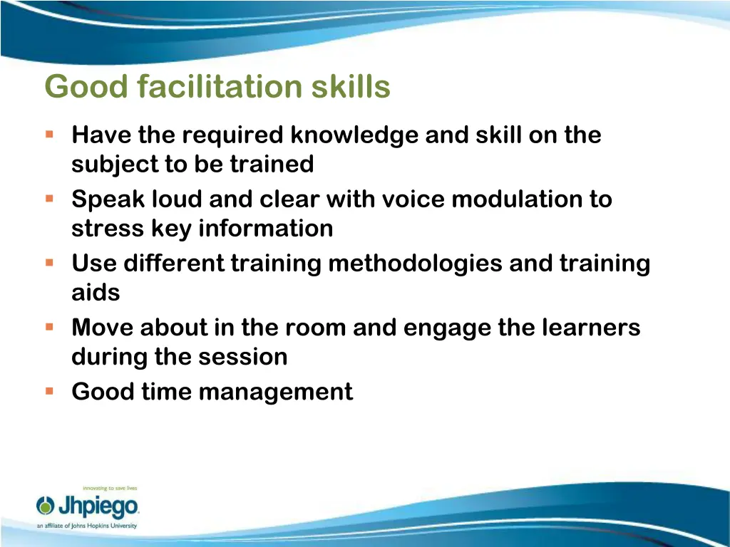 good facilitation skills