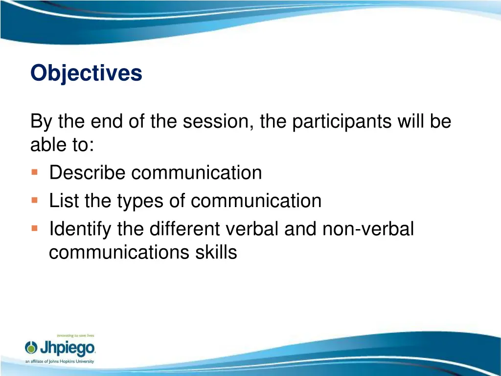 objectives