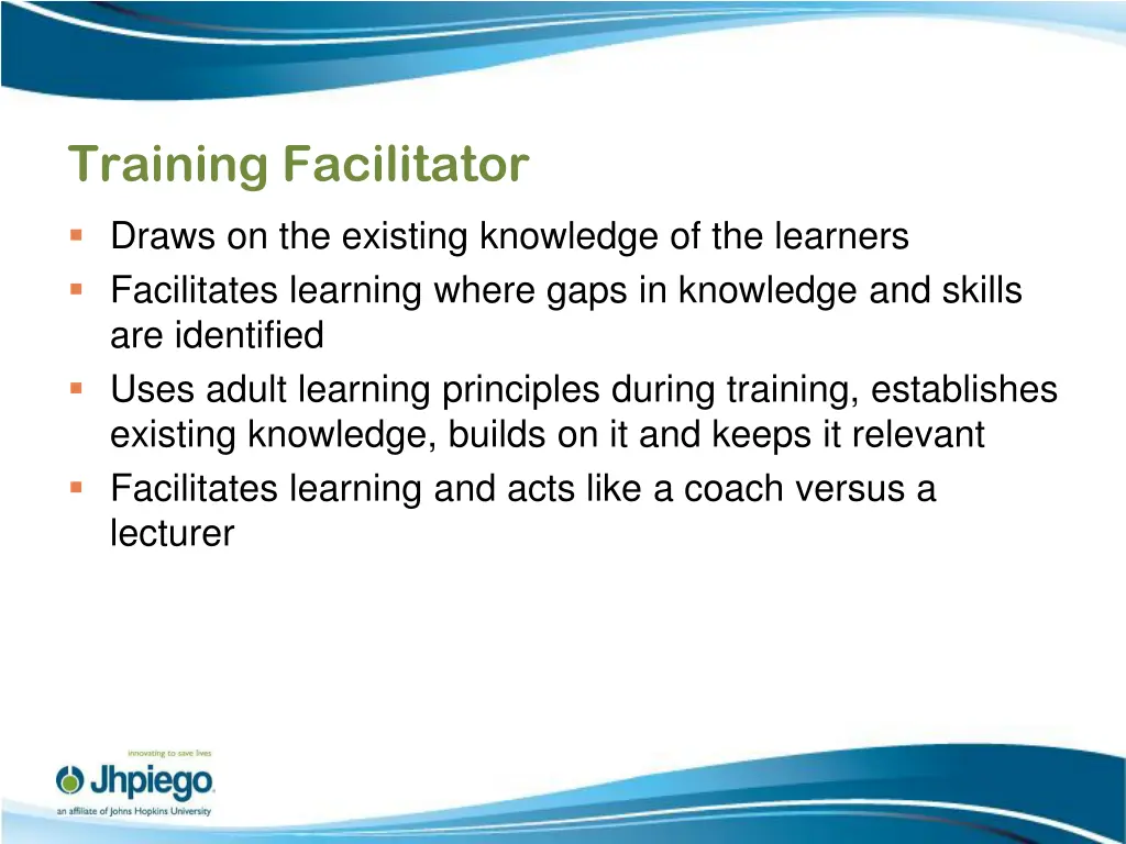 training facilitator