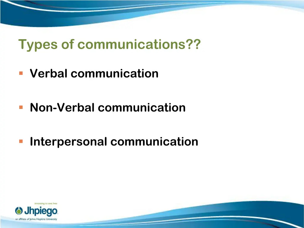 types of communications