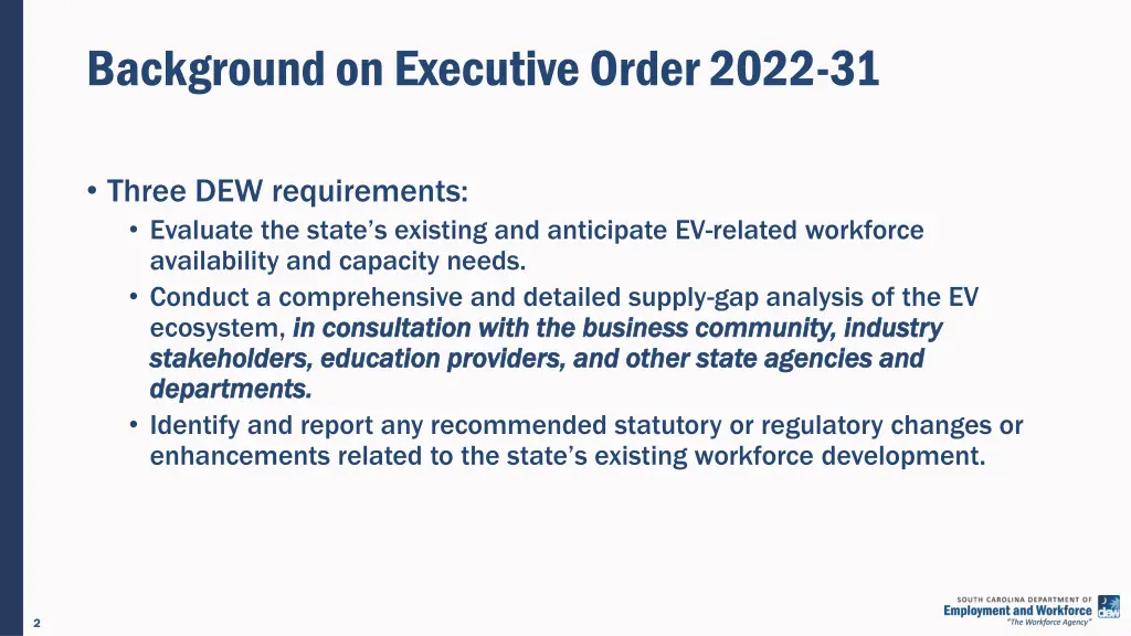 background on executive order 2022 31