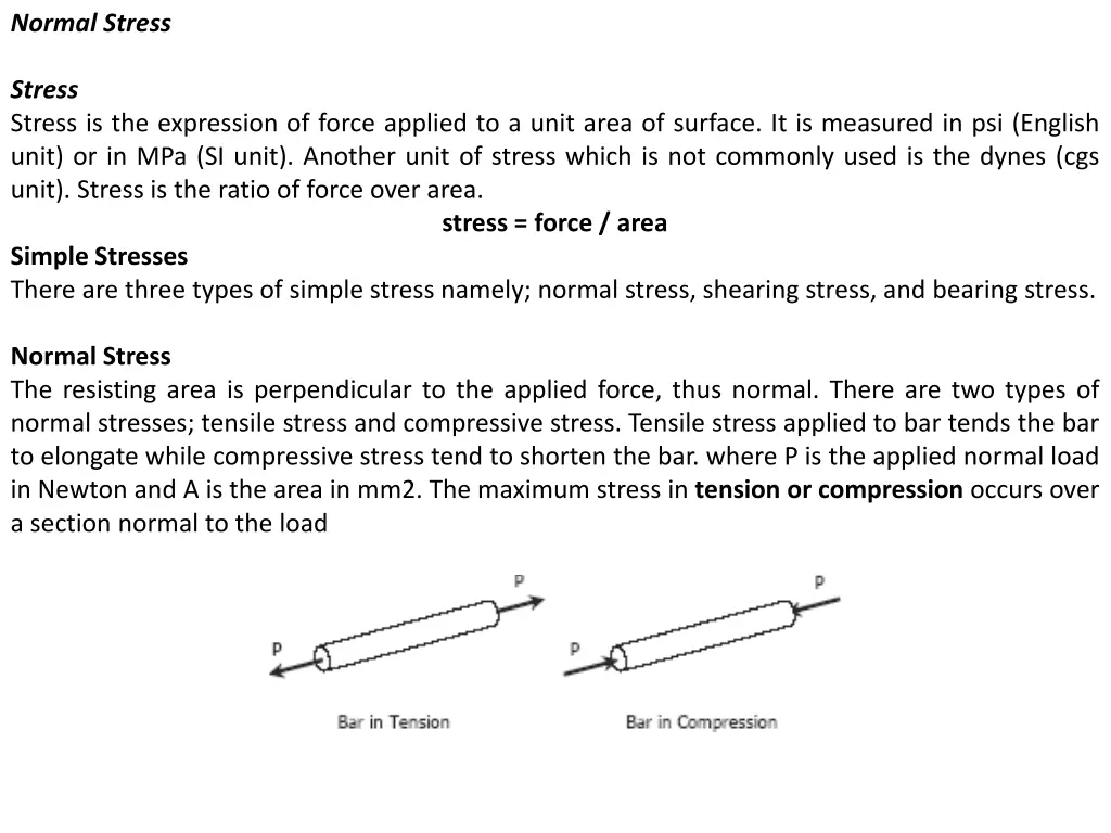 normal stress