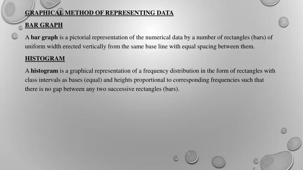 graphical method of representing data