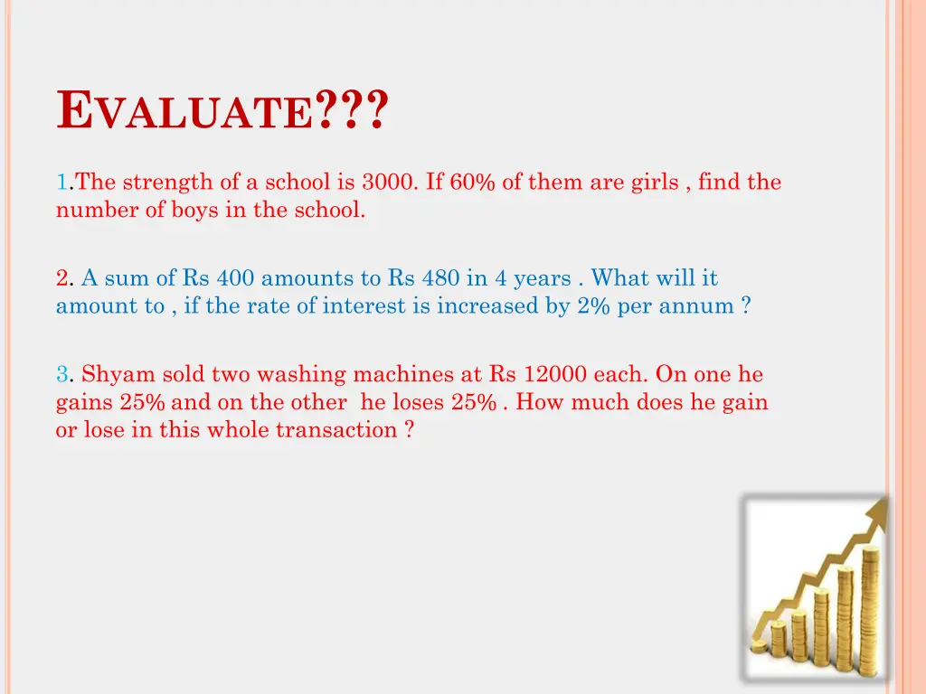 e valuate