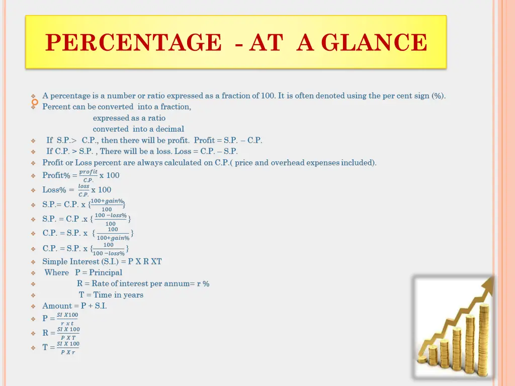 percentage at a glance