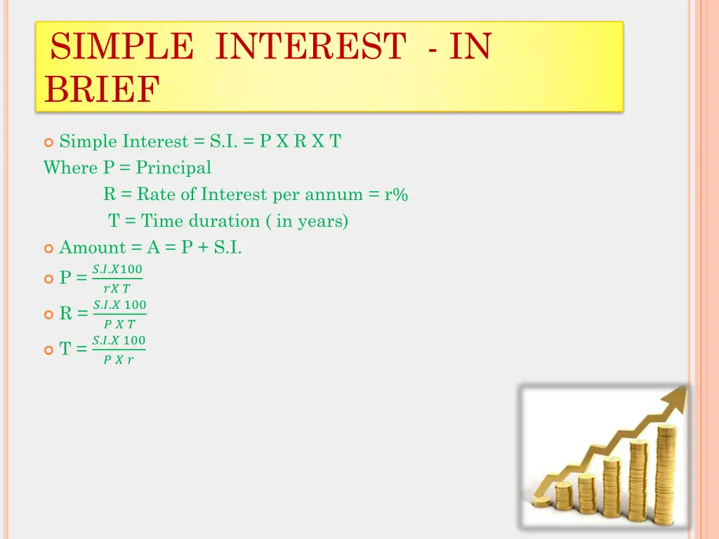 simple interest in brief