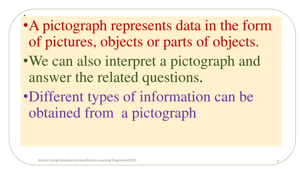 a pictograph represents data in the form