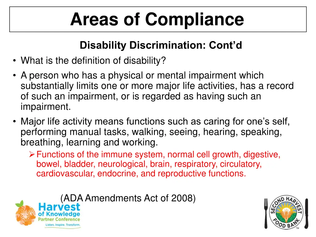 areas of compliance 13