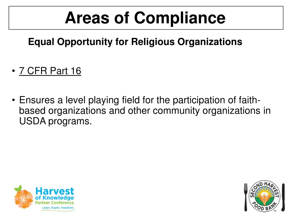 areas of compliance 14