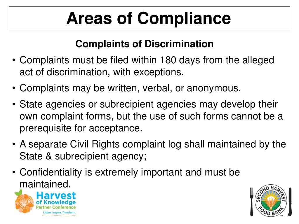 areas of compliance 16