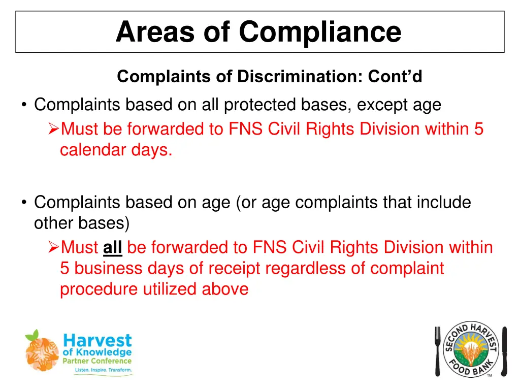 areas of compliance 17