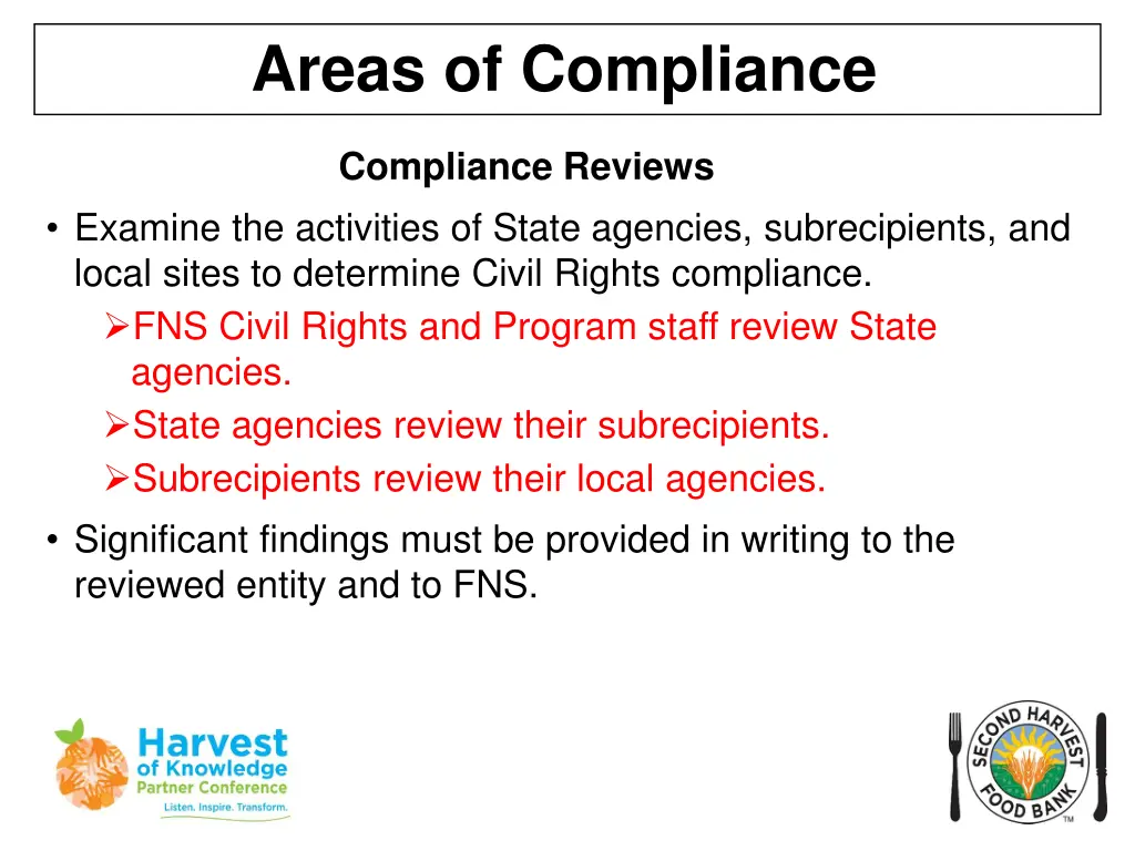 areas of compliance 19