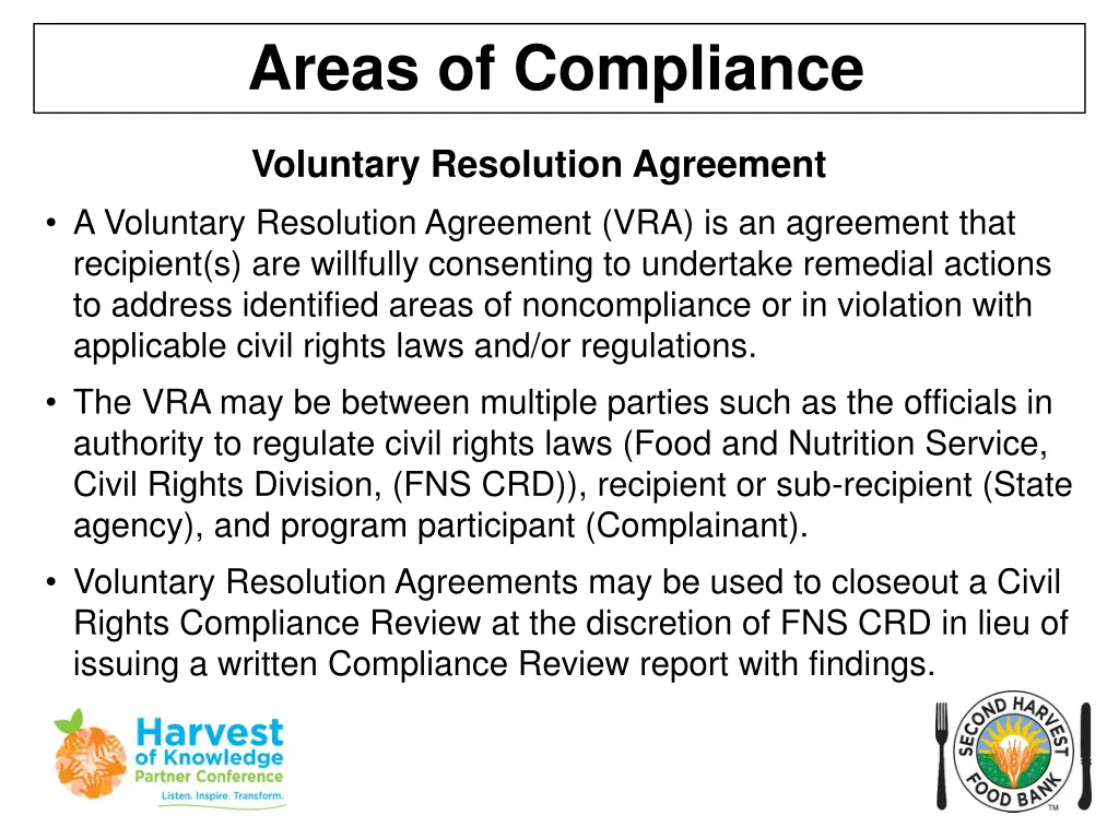 areas of compliance 23