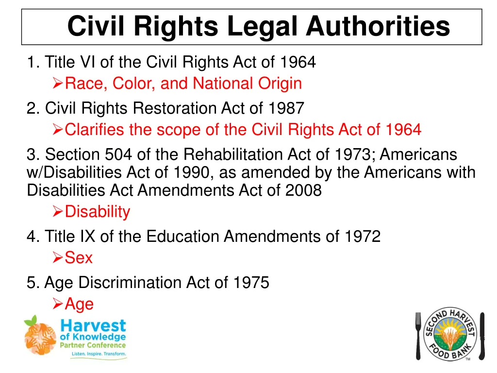 civil rights legal authorities