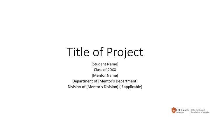 title of project