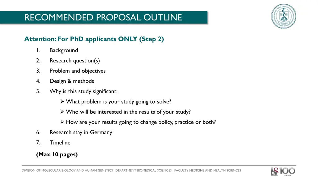 recommended proposal outline