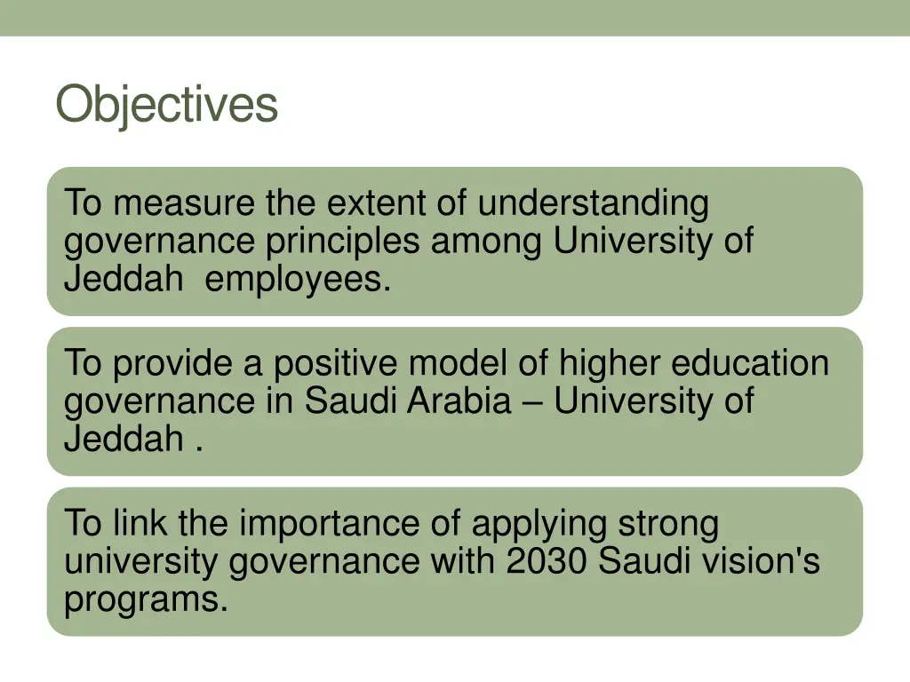 objectives