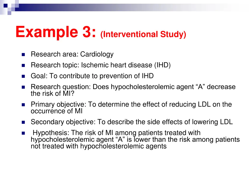 example 3 interventional study