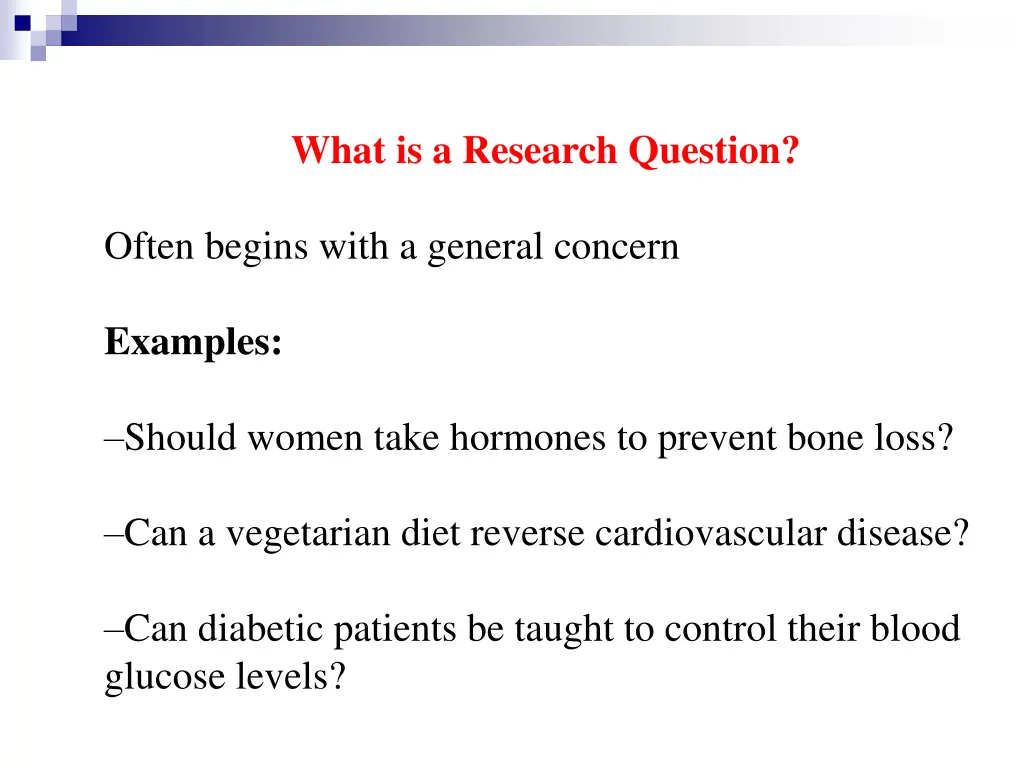 what is a research question