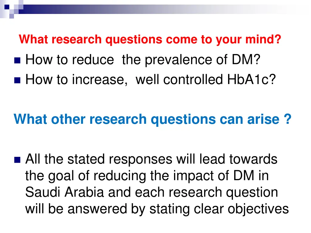 what research questions come to your mind