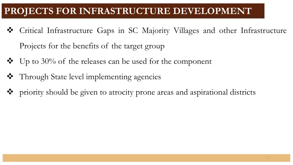 projects for infrastructure development