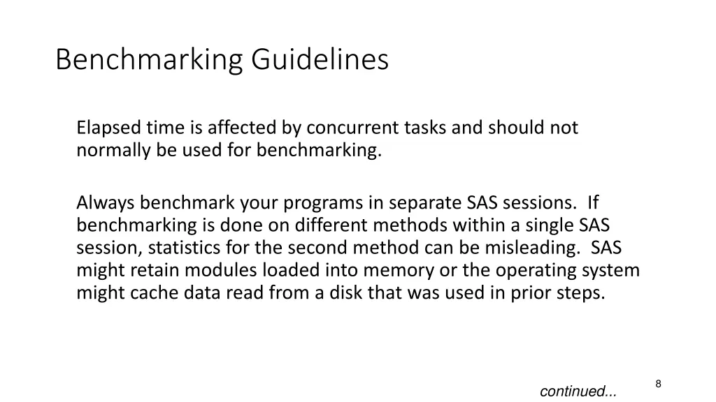 benchmarking guidelines