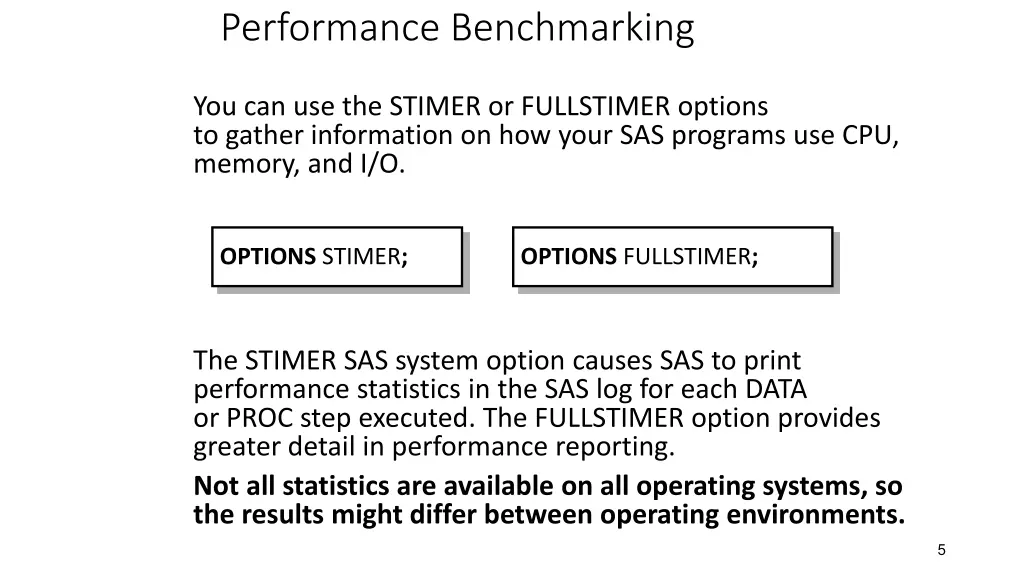 performance benchmarking 1