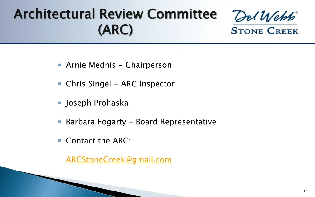 architectural review committee arc