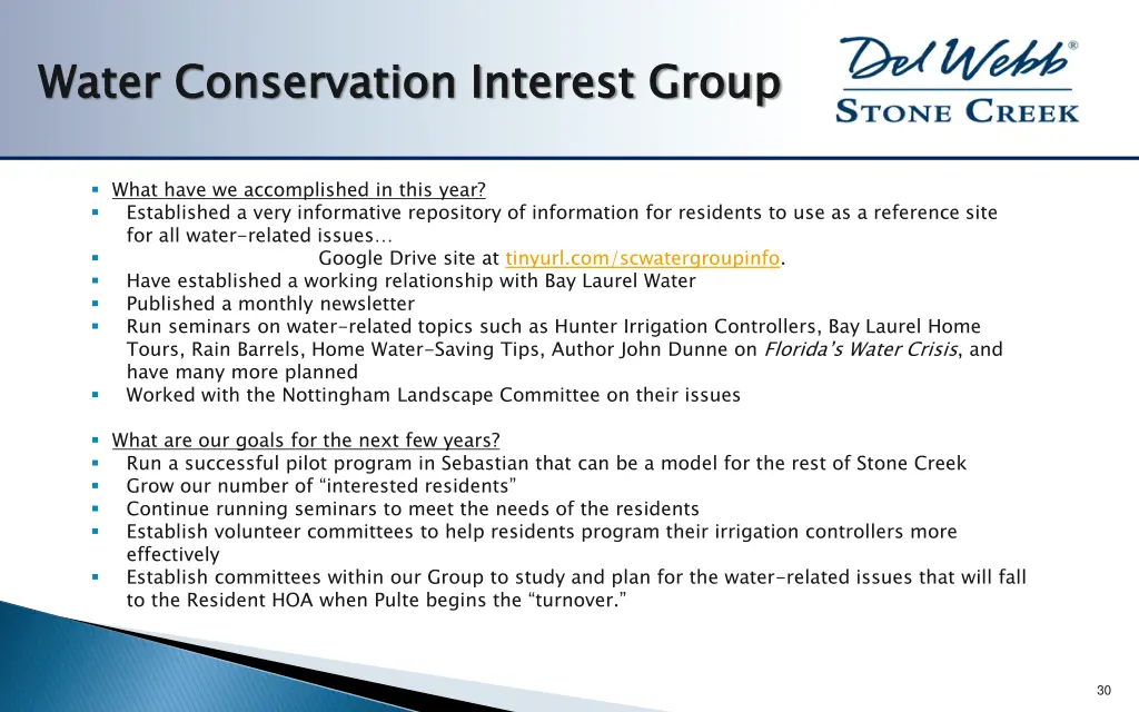 water conservation interest group 1