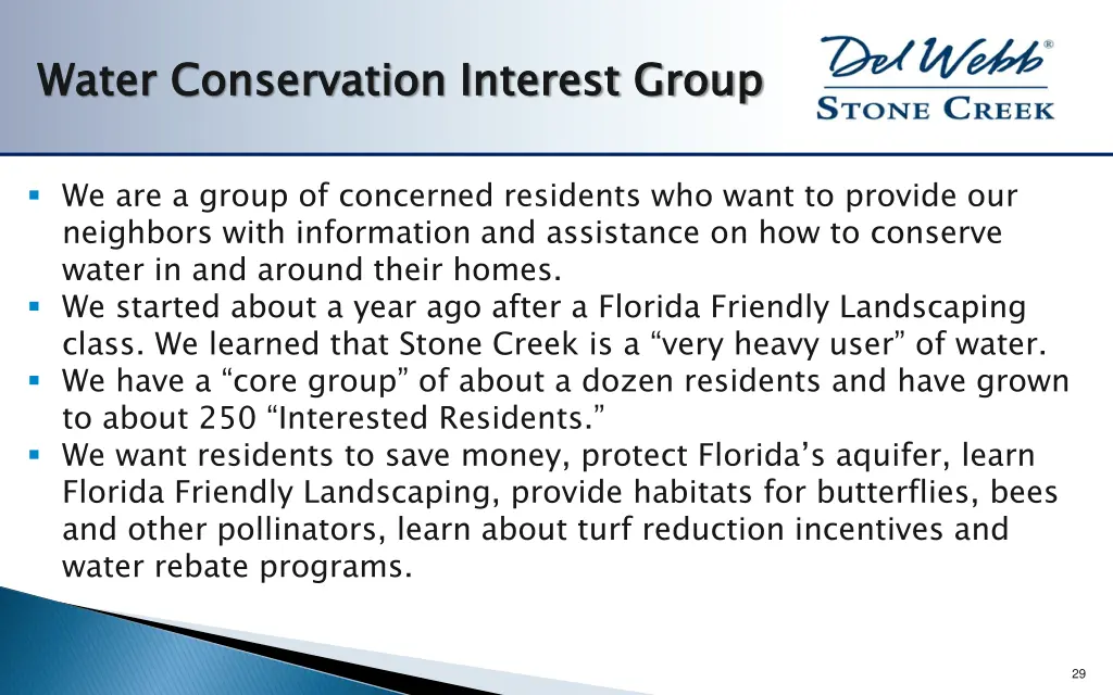 water conservation interest group