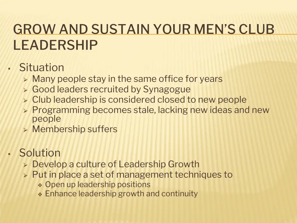 grow and sustain your men s club leadership