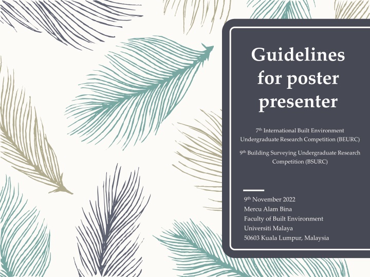 guidelines for poster presenter