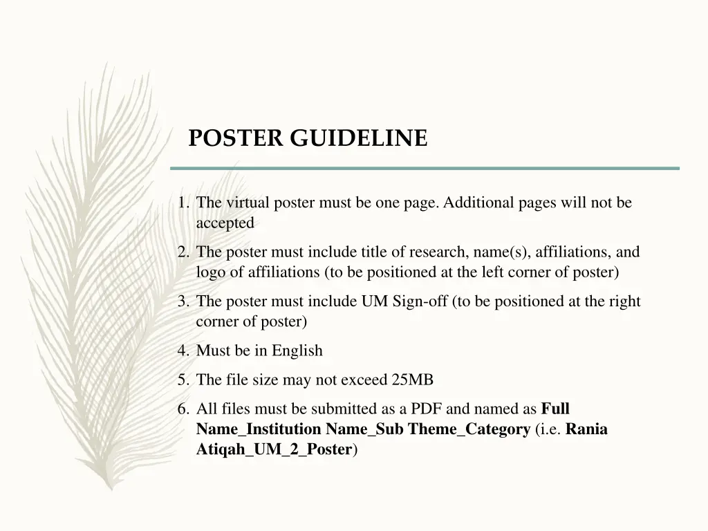 poster guideline