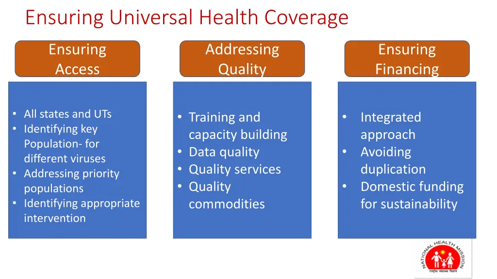 ensuring universal health coverage