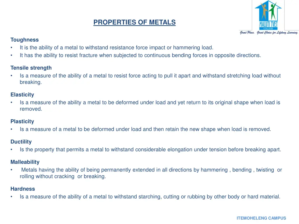 properties of metals