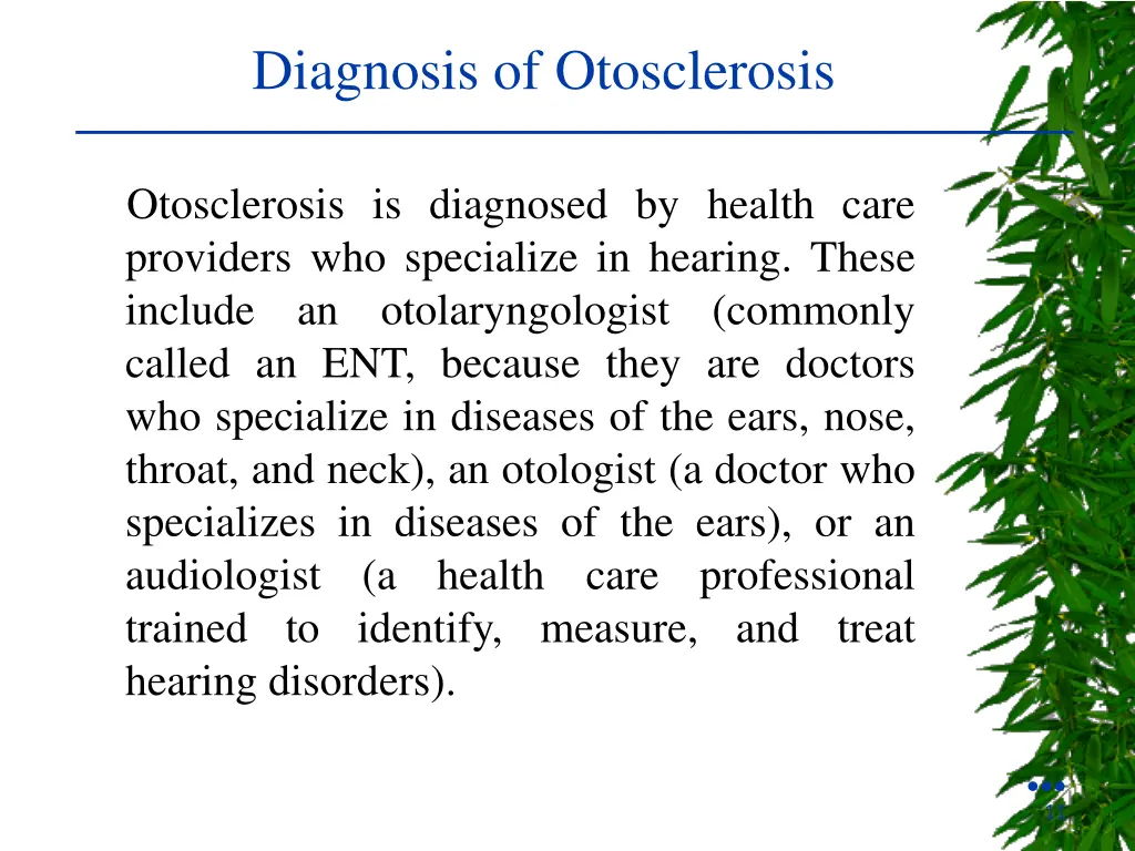 diagnosis of otosclerosis