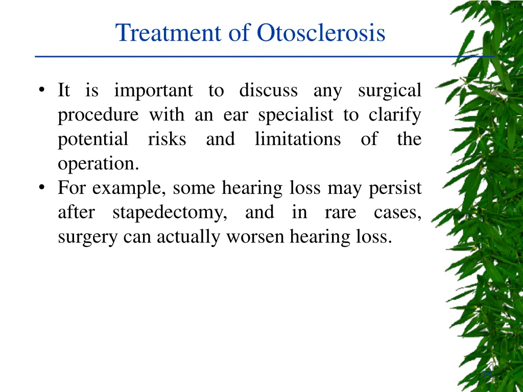 treatment of otosclerosis 1