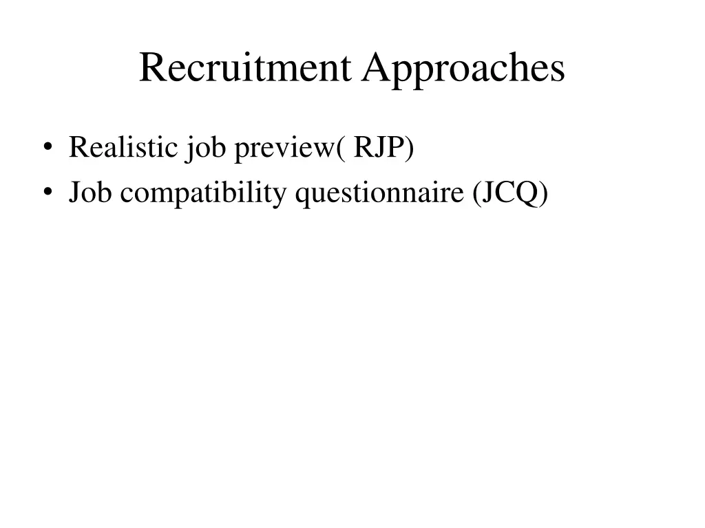 recruitment approaches