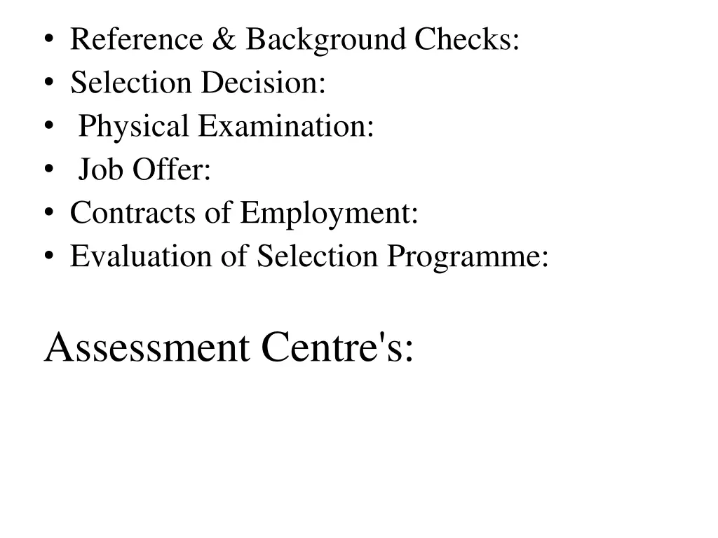 reference background checks selection decision