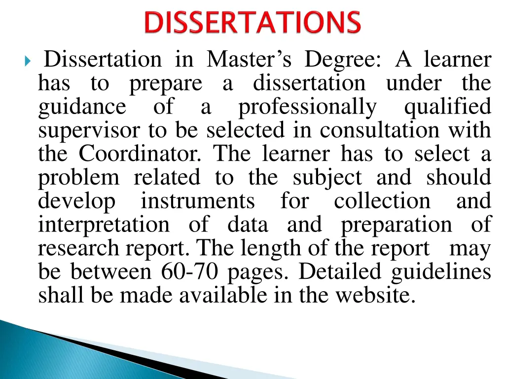 dissertation in master s degree a learner