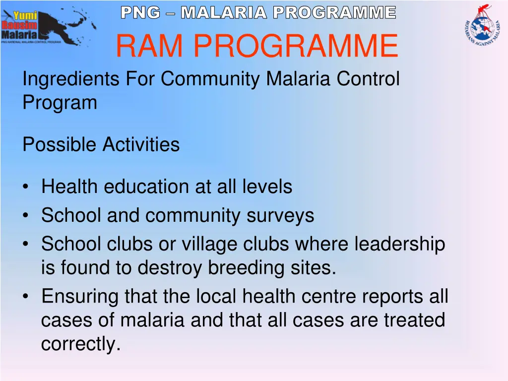 png malaria programme 7