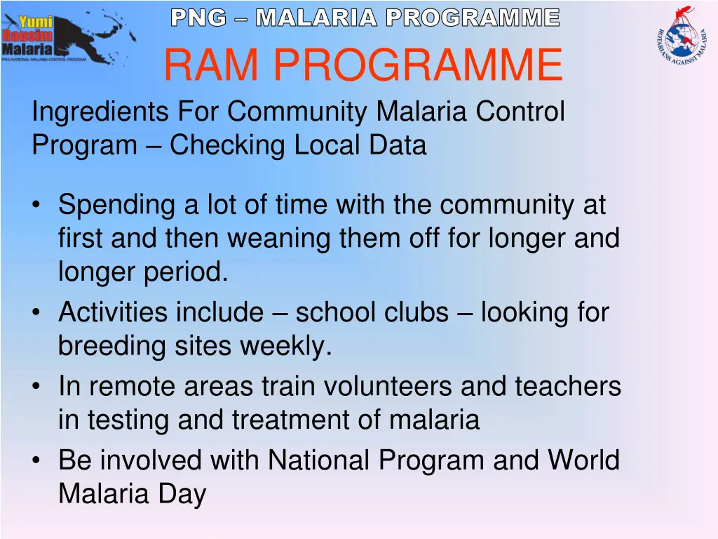 png malaria programme 9